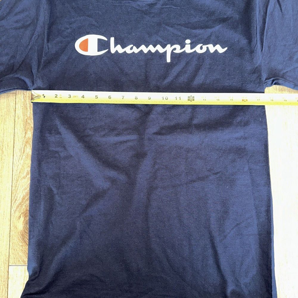 Champion Men's T-Shirt Short Sleeve Cotton Original Classic Jersey Script Logo S - Picture 7 of 8